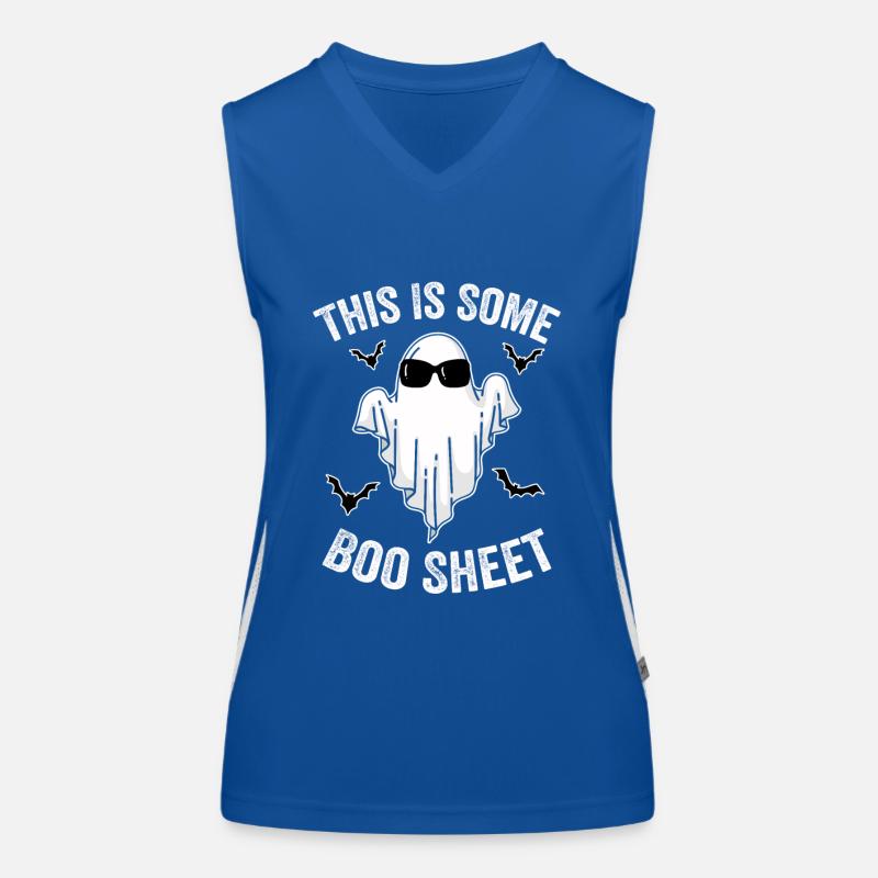 This Is Some Boo Sheet Funny Halloween Tees Débardeur respirant contrasté Femme