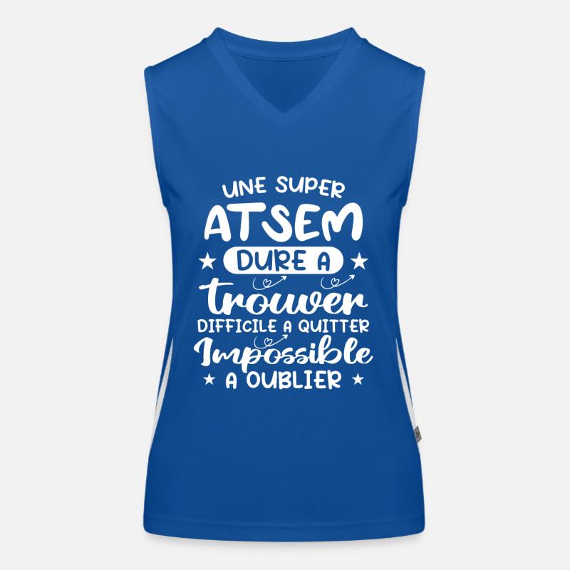 Une Super ATSEM Dure A Trouver Difficile A Quitter Débardeur respirant contrasté Femme