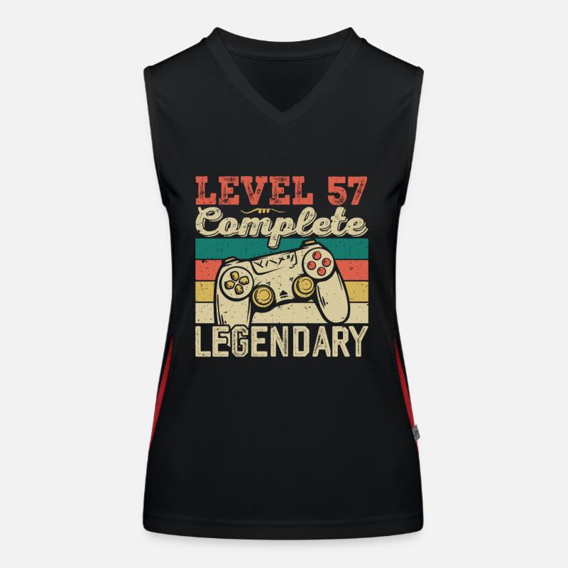 Level 57 Complete, 57 Birthday Gift Women's Functional Contrast Tank Top