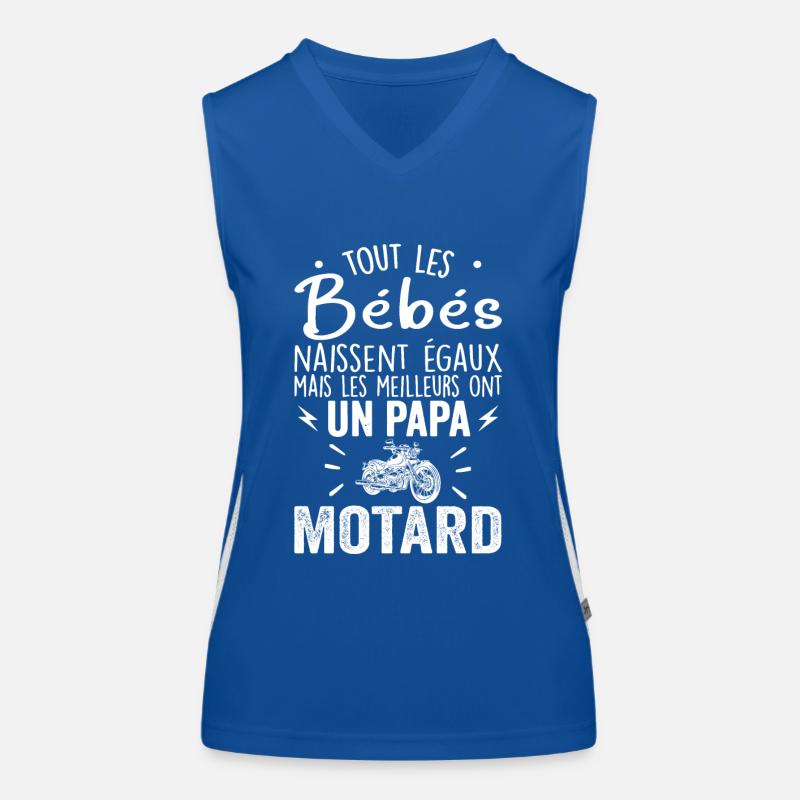 Babys haben am besten einen Biker-Papa Funktionelles Kontrast-Tank Top für Frauen