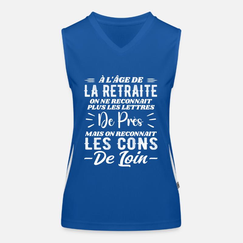 Avec l'age on reconnaît les cons de loin Débardeur respirant contrasté Femme