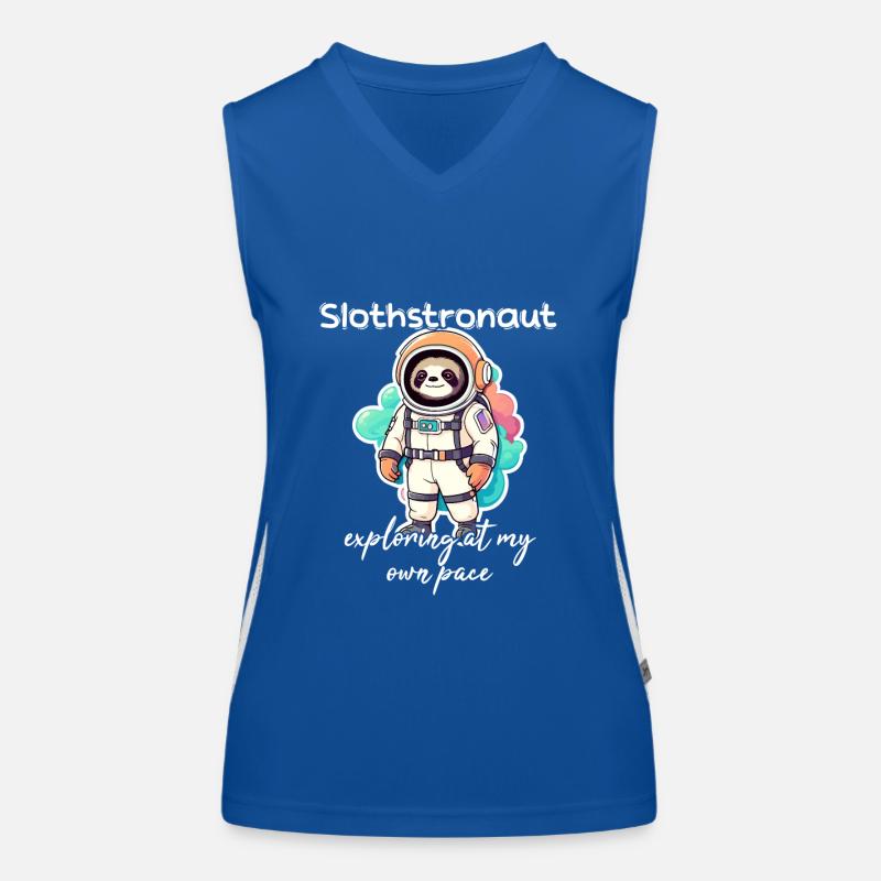 Slothstronaut Exploring At My Own Pace - Faultier Funktionelles Kontrast-Tank Top für Frauen