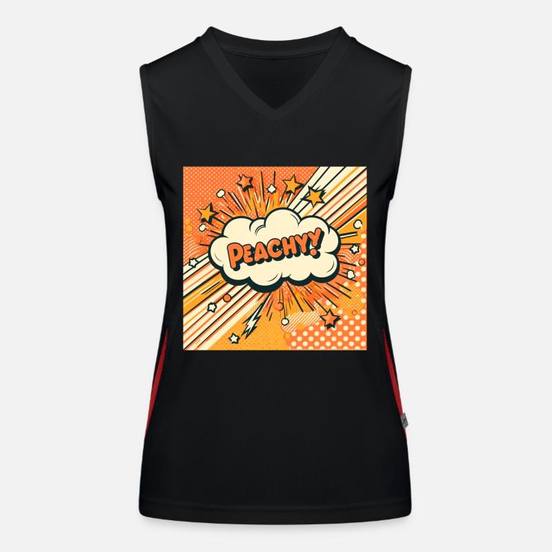 Peachy Peach - Women's Functional Contrast Tank Top - black/red