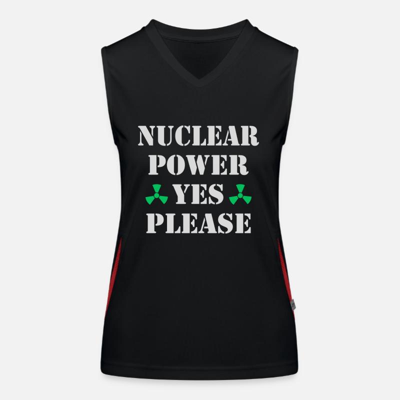 Atomkraft, Ja bitte, Kernenergie Funktionelles Kontrast-Tank Top für Frauen
