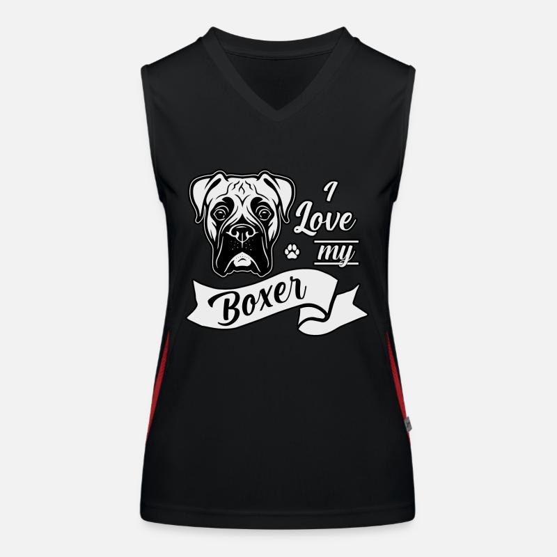 J’adore mon Boxer Débardeur respirant contrasté Femme