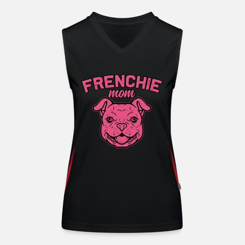 Frenchie Mom Women's Functional Contrast Tank Top