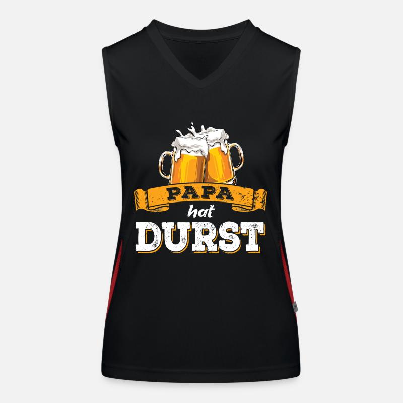 Papa hat Durst - Vatertag - Trinken - Männertag Funktionelles Kontrast-Tank Top für Frauen