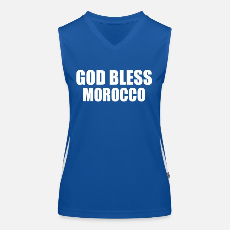 God bless morocco marokko Funktionelles Kontrast-Tank Top für Frauen