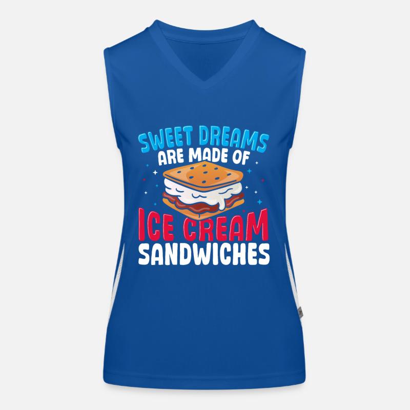 Eiscreme-Sandwich-Geschenkkekse gefrorenem Dessert Funktionelles Kontrast-Tank Top für Frauen
