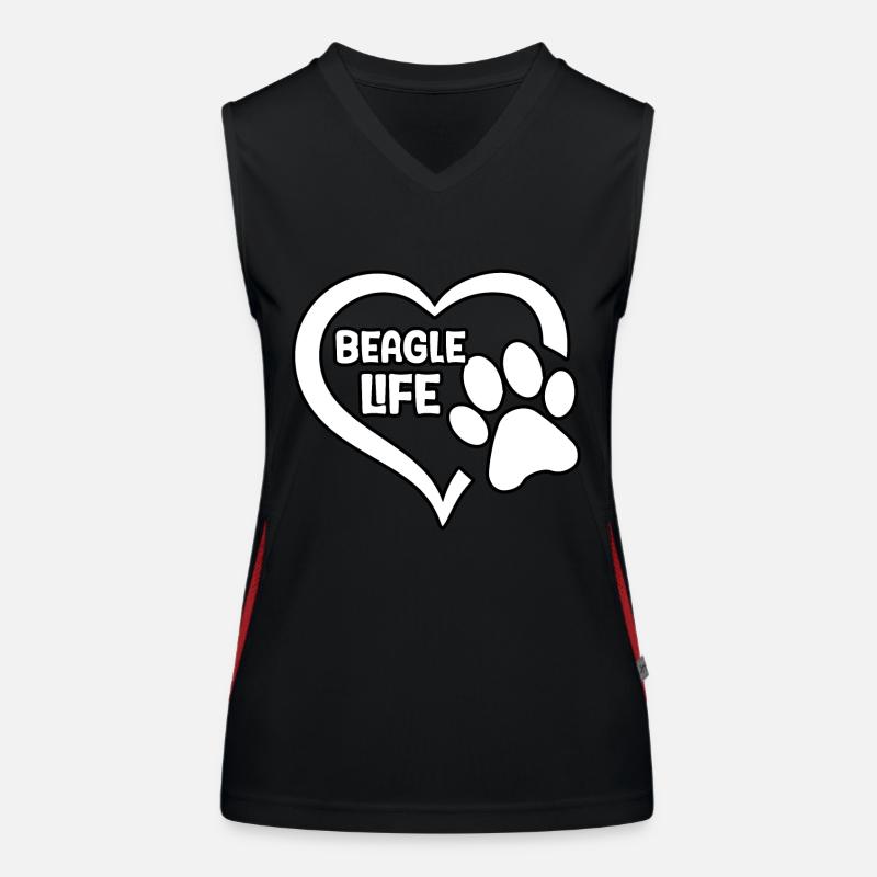 Beagle Life Funktionelles Kontrast-Tank Top für Frauen