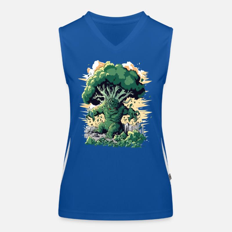 Giant Broccoli Monster Broccoli Women's Functional Contrast Tank Top