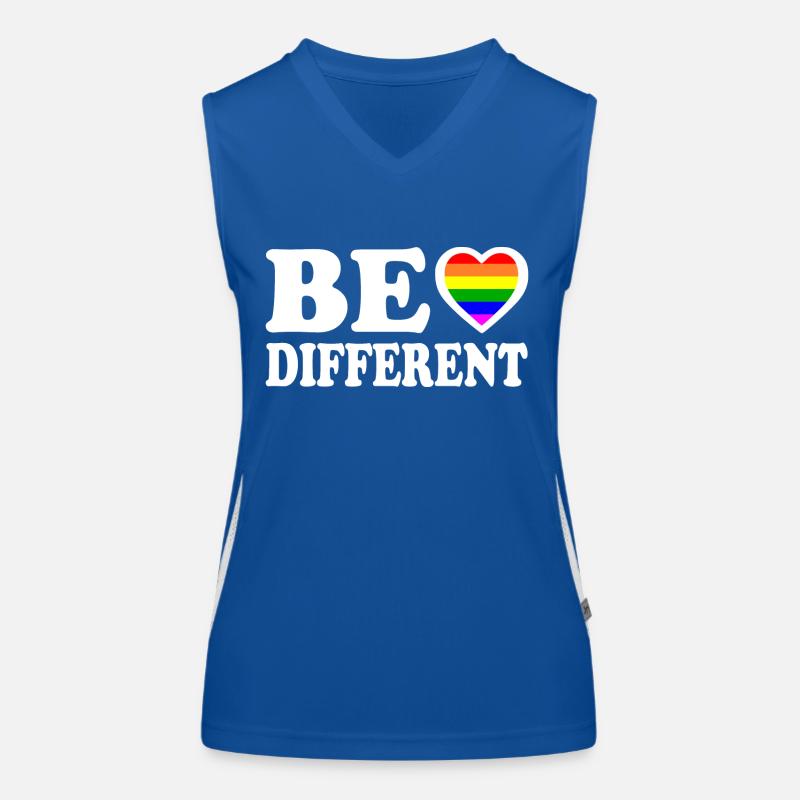 Be different Top sportivo da donna in contrasto cromatico
