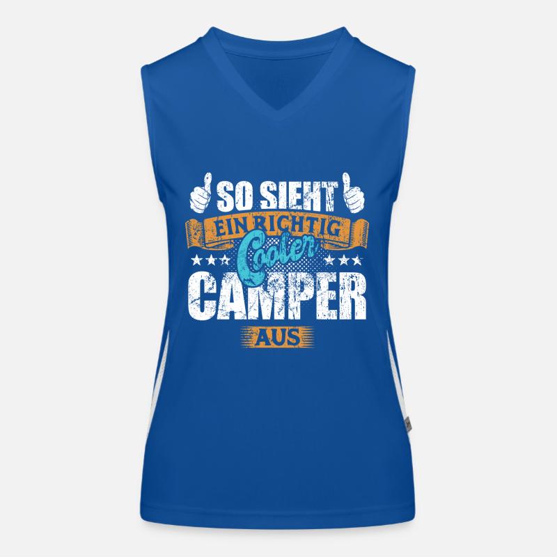 So sieht ein richtig cooler Camper aus - Camping Funktionelles Kontrast-Tank Top für Frauen