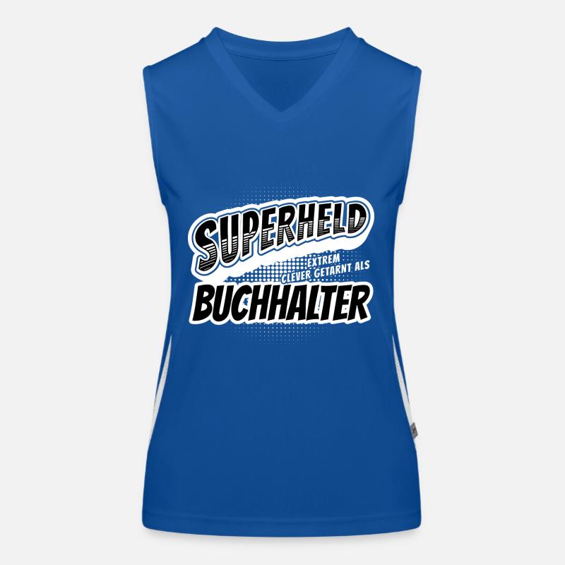 Superheld, clever getarnt als Buchhalter Funktionelles Kontrast-Tank Top für Frauen