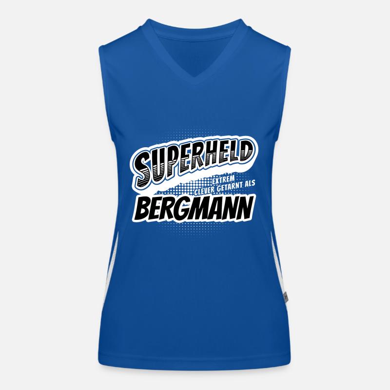 Superheld, clever getarnt als Bergmann Funktionelles Kontrast-Tank Top für Frauen
