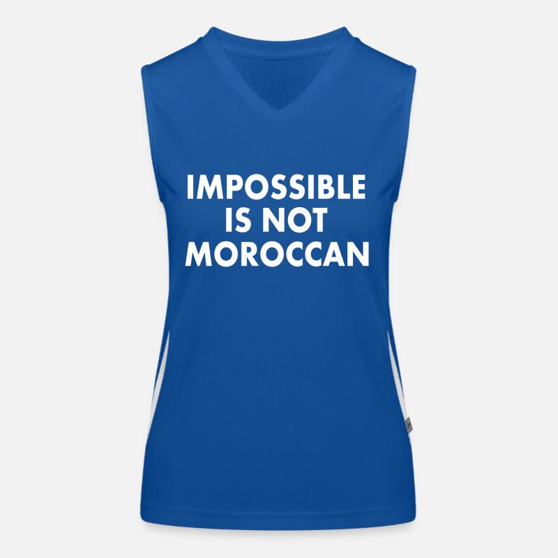 Morocco - impossible is not moroccan Women's Functional Contrast Tank Top