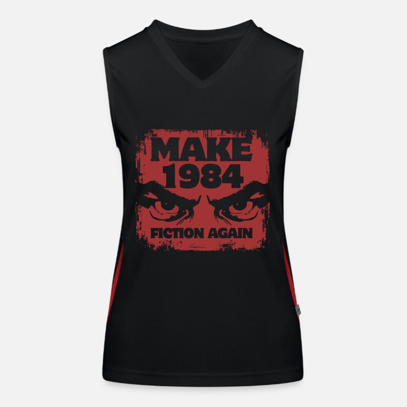 Make 1984 fiction again - Orwell Women's Functional Contrast Tank Top
