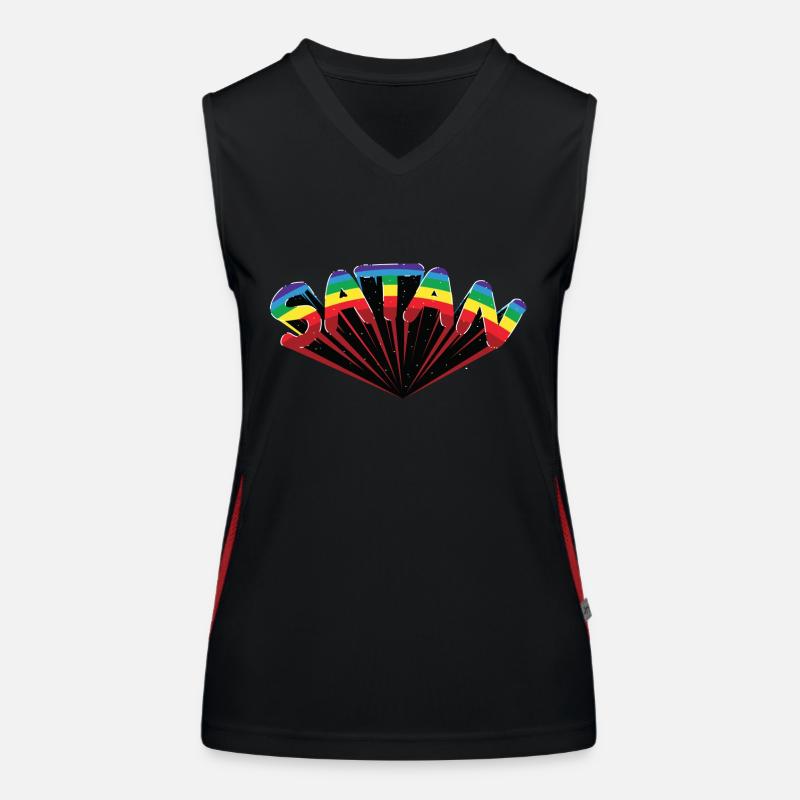 Satan - Women's Functional Contrast Tank Top - black/red