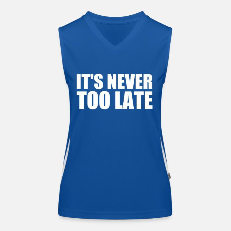 It's never too late Funktionelles Kontrast-Tank Top für Frauen