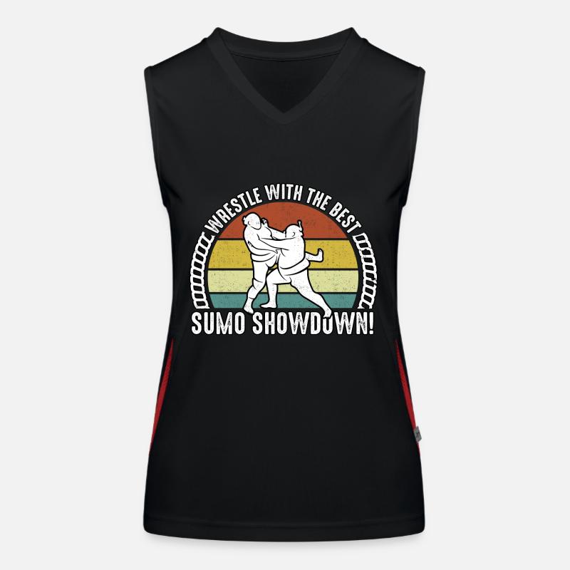 Ringen Sie mit dem besten Sumo-Showdown Funktionelles Kontrast-Tank Top für Frauen