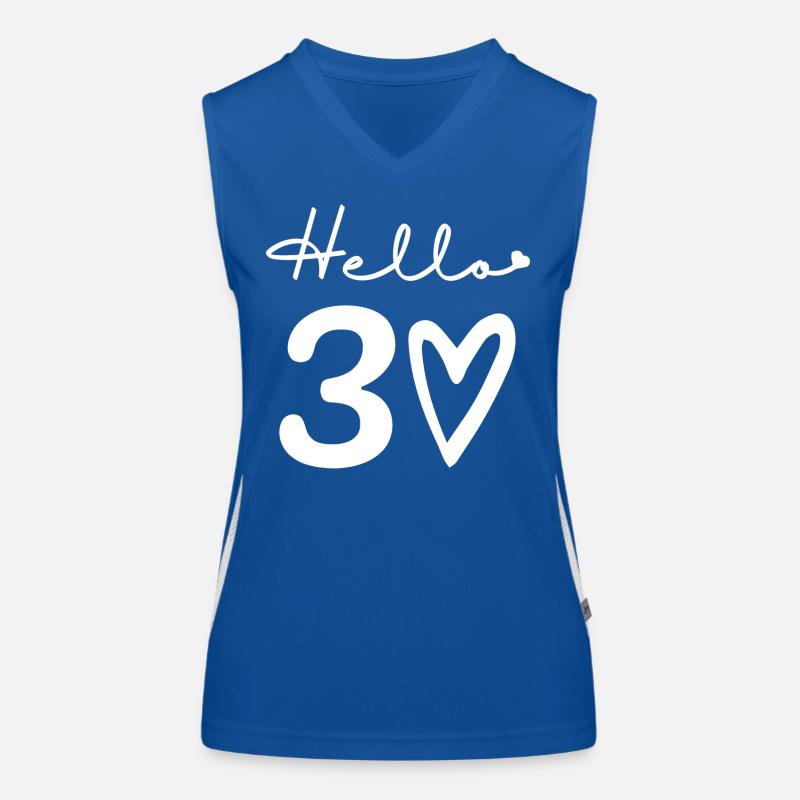 Hallo 30. 30. Geburtstag Funktionelles Kontrast-Tank Top für Frauen