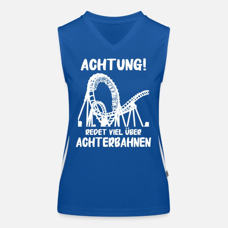 Achterbahn Freizeitpark Roller Coaster Funktionelles Kontrast-Tank Top für Frauen