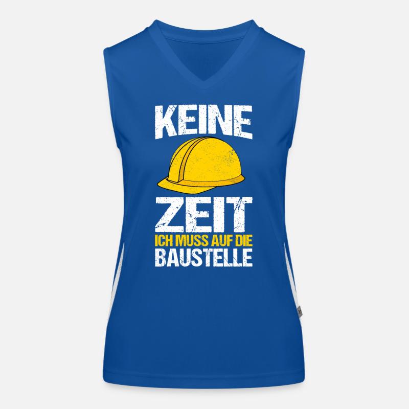 Bagger Baggerfahrer Bauarbeiter Baustelle Funktionelles Kontrast-Tank Top für Frauen