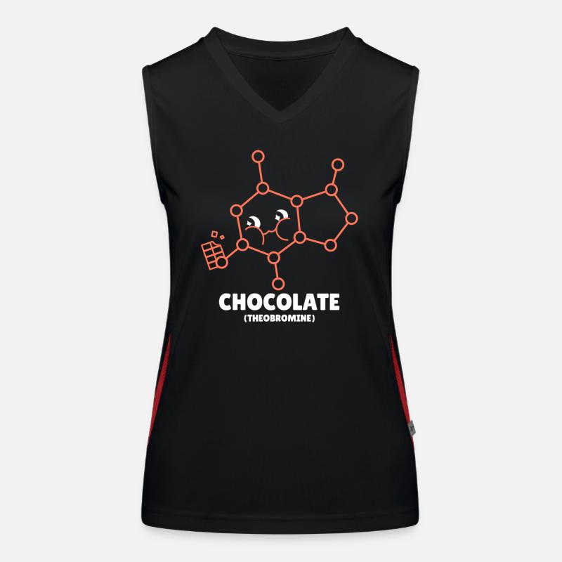 Chimiste Chimie Science Atome Molécule Débardeur respirant contrasté Femme
