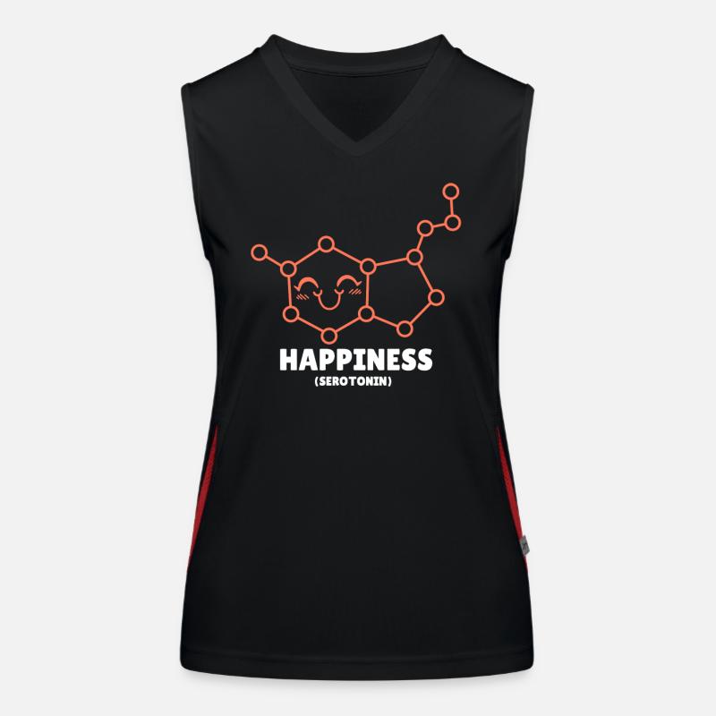 Chimiste Chimie Science Atome Molécule Débardeur respirant contrasté Femme