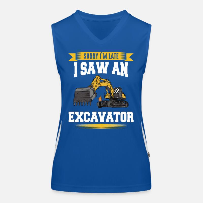 Bagger Baggerfahrer Baustelle Arbeit Funktionelles Kontrast-Tank Top für Frauen