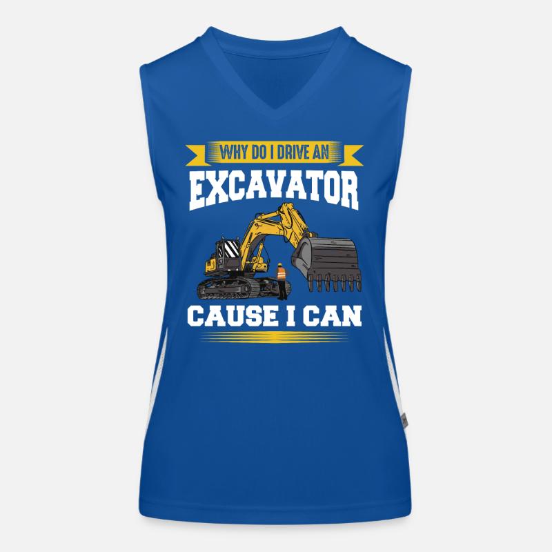 Excavator Excavator Driver Construction Site Work Women's Functional Contrast Tank Top