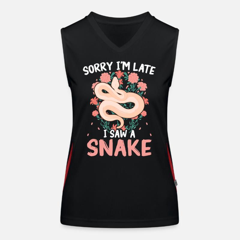 Schlange Schlangen Tier Funktionelles Kontrast-Tank Top für Frauen