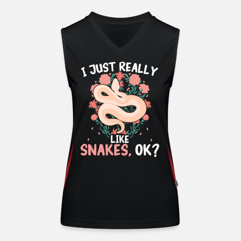 Snake, Snake, Animal Women's Functional Contrast Tank Top