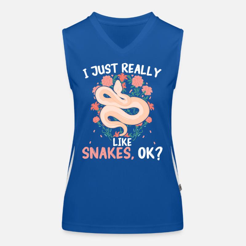 Schlange Schlangen Tier Funktionelles Kontrast-Tank Top für Frauen