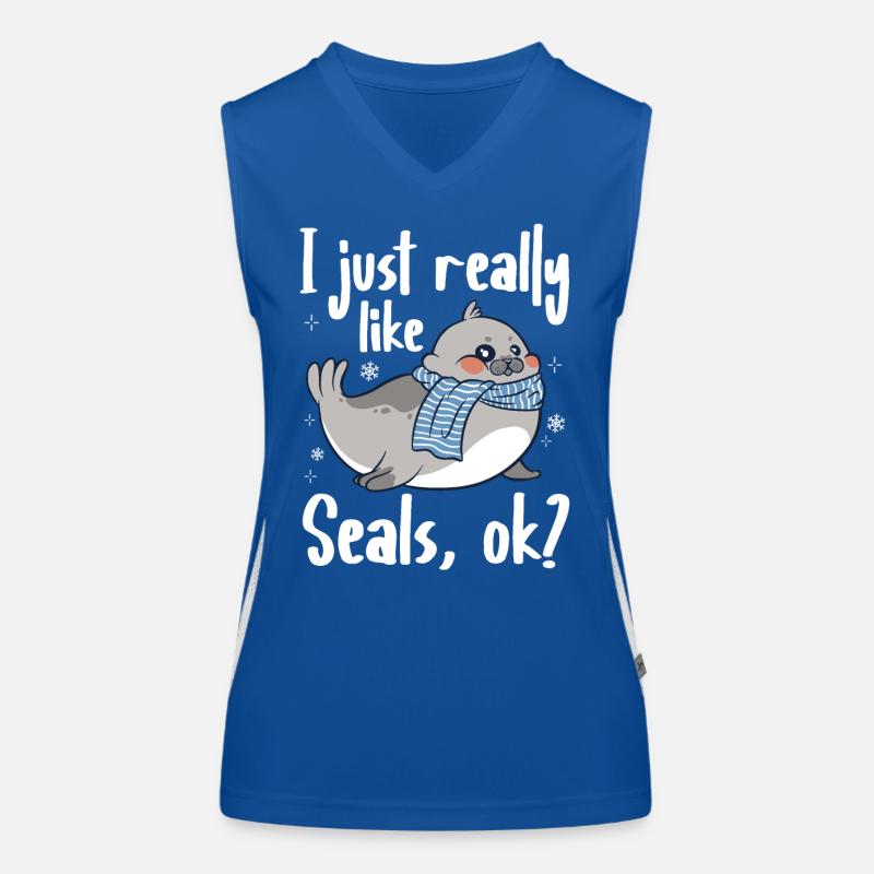 Robbe Robben Tier Seelöwe Funktionelles Kontrast-Tank Top für Frauen
