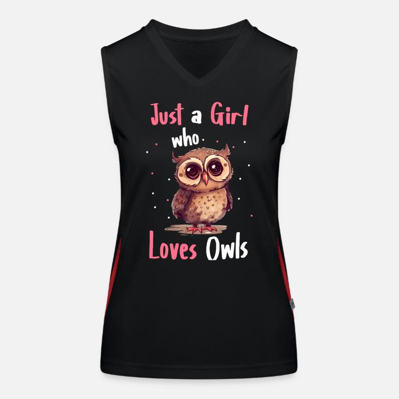 Eule Vogel Tier Eulen Funktionelles Kontrast-Tank Top für Frauen