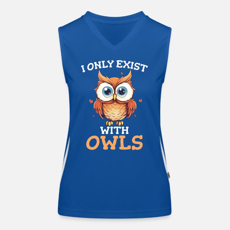 Eule Vogel Tier Eulen Funktionelles Kontrast-Tank Top für Frauen