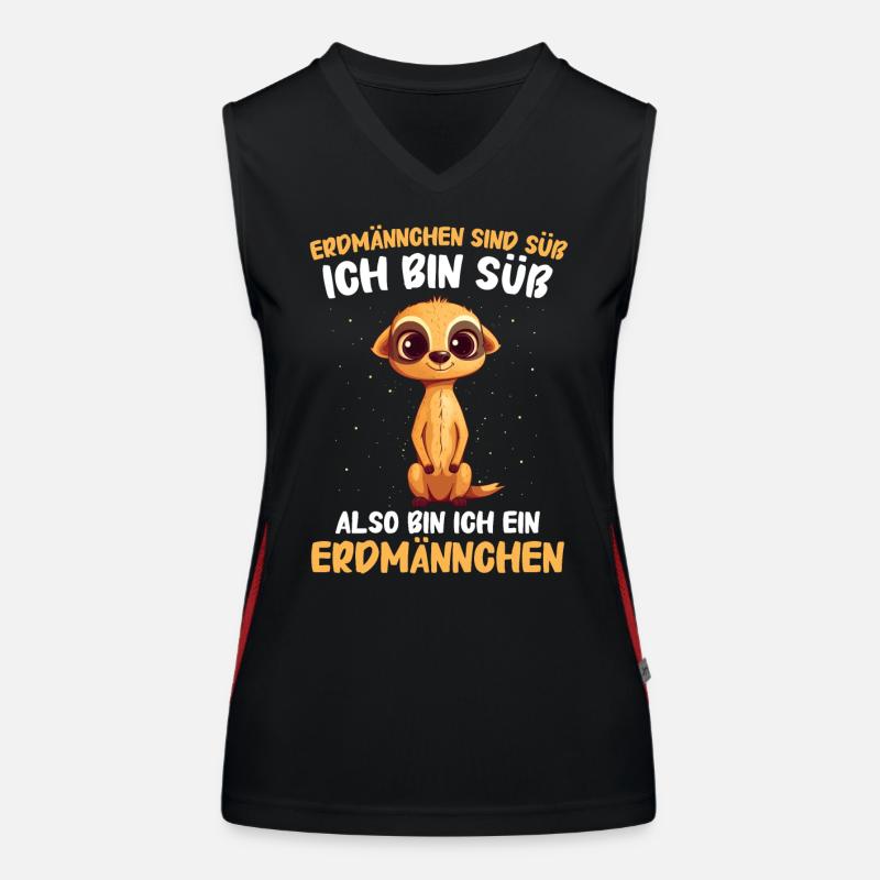 Erdmännchen Scharrtier Tier Funktionelles Kontrast-Tank Top für Frauen