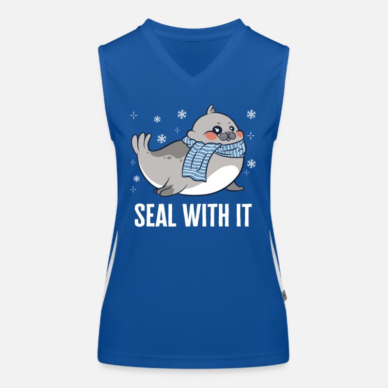 Robbe Robben Tier Seelöwe Funktionelles Kontrast-Tank Top für Frauen