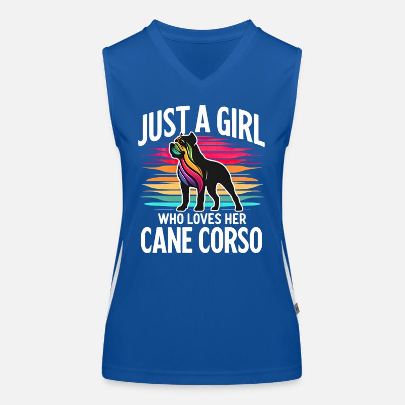 Cane Corso Hund Funktionelles Kontrast-Tank Top für Frauen