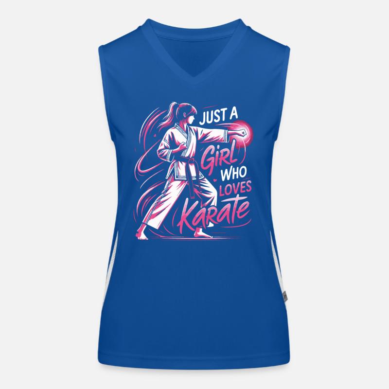 Karate Karatekämpfer Kampfkunst Funktionelles Kontrast-Tank Top für Frauen