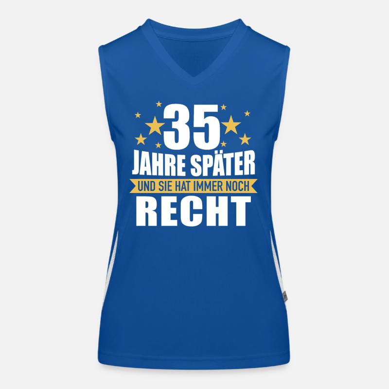 35 Hochzeitstag Jahrestag Ehemann Ehefrau Funktionelles Kontrast-Tank Top für Frauen