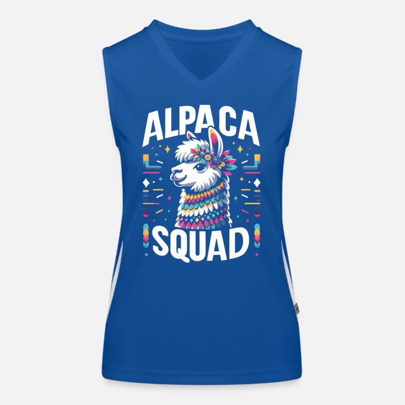 Alpaka Llama Funktionelles Kontrast-Tank Top für Frauen