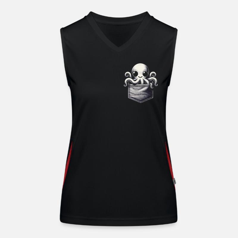 Octopus Octopus Octopus Cuttlefish Animal Women's Functional Contrast Tank Top