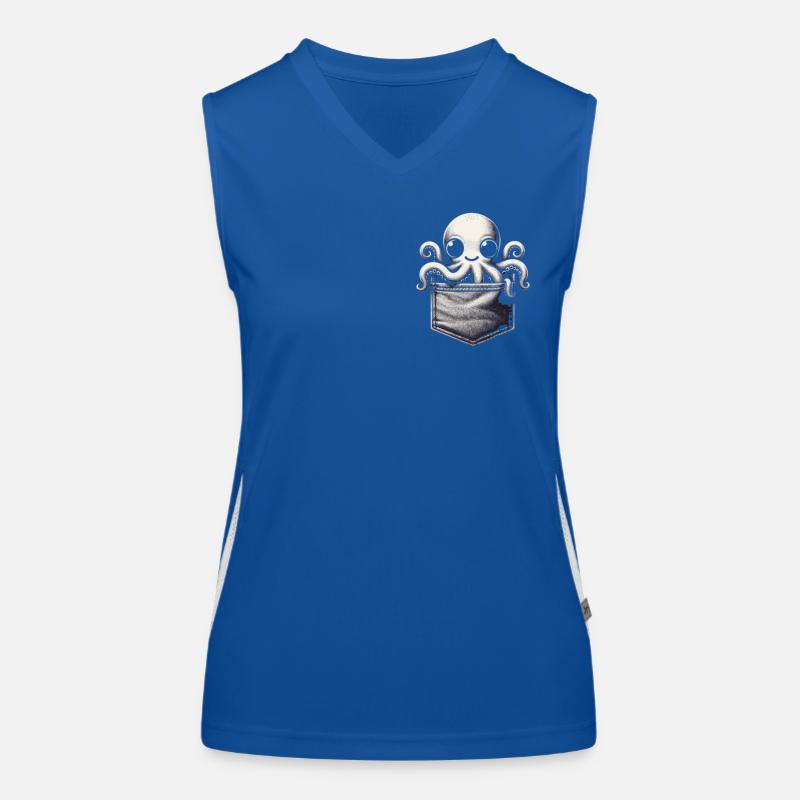 Octopus Kraken Cuttlefish Tier Funktionelles Kontrast-Tank Top für Frauen