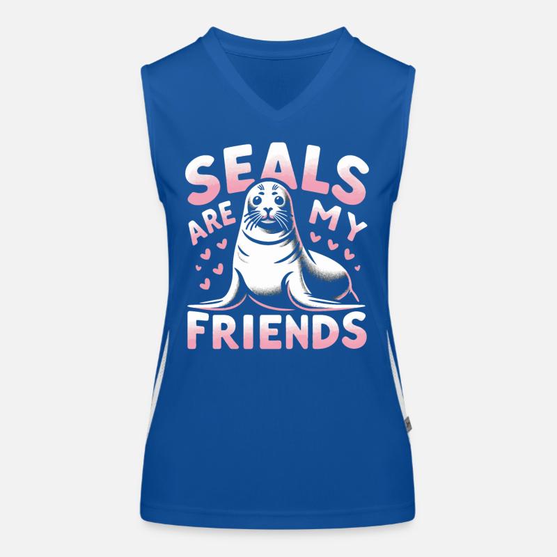 Robbe Robben Tier Seelöwe Funktionelles Kontrast-Tank Top für Frauen