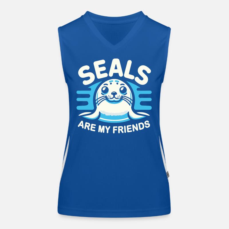 Robbe Robben Tier Seelöwe Funktionelles Kontrast-Tank Top für Frauen