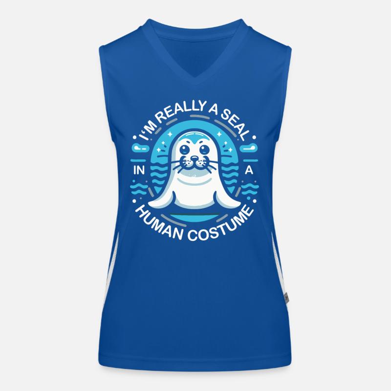 Robbe Robben Tier Seelöwe Funktionelles Kontrast-Tank Top für Frauen