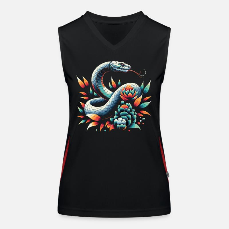 Snake Snake Animal Women's Functional Contrast Tank Top