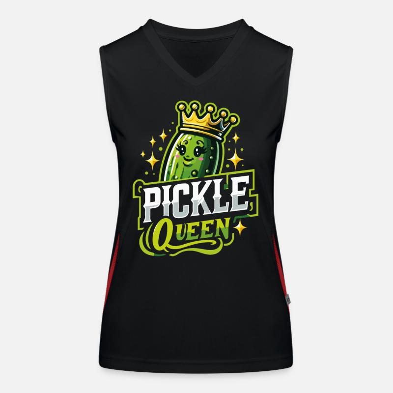 Concombre, Cornichon, Cornichon, Aneth alimentaire Débardeur respirant contrasté Femme